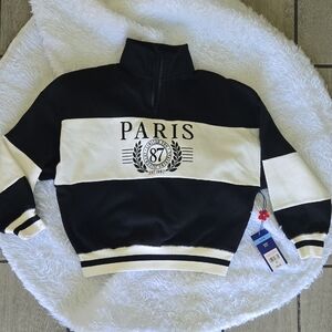 The Limited‎ Too Black and White Collegiate Hoodie